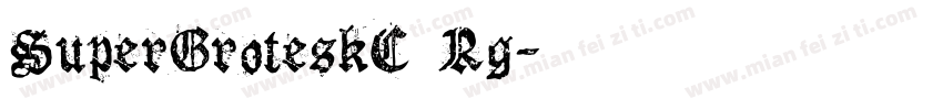 SuperGroteskC Rg字体转换